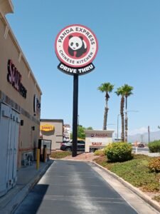 Panda Express Pole Sign